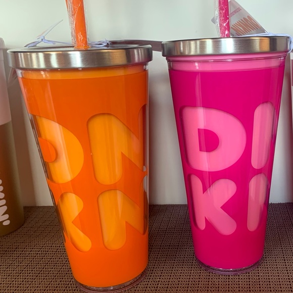 🌟2021 Dunkin’ Donuts Pink Summer Tumbler - Picture 1 of 3